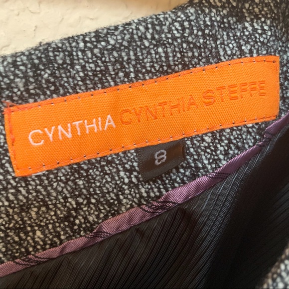 Cynthia Steffe Grey Wool Silk Blend Dress B18/21 - Picture 10 of 13